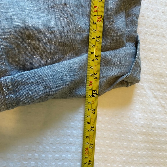 I Jill PureJill Cropped Linen Pants Chambray XL NWOT - Picture 7 of 8
